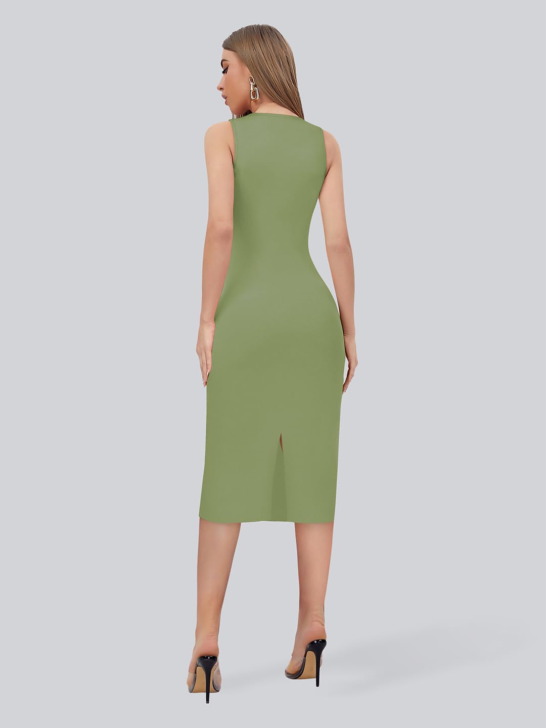 Toochki Dress For Women | Midi Dress For Women | Dresses For Women Dress | One Piece Dress For Women | Bodycon Dresses For Women Olive Green