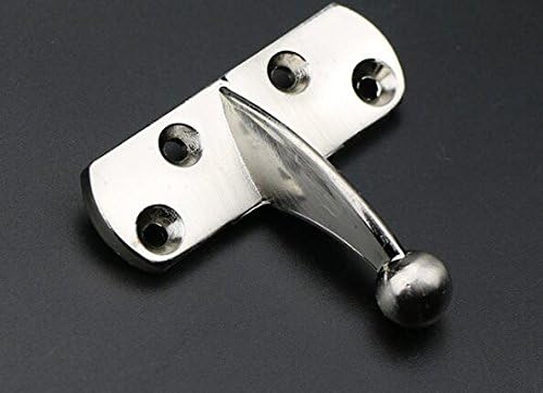 VASANA 1PCS Home Security Door Lock Stainless Steel Heavy Duty Swing Bar Lock Secondary Door Lock Security Clasp Reinforcement Lock for Home Hotel Office - Image 4