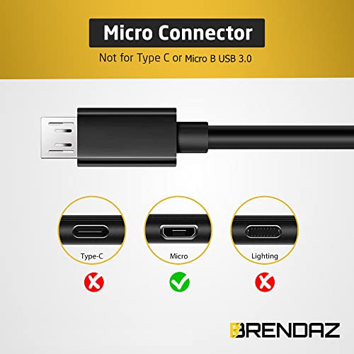 BRENDAZ Compatible Canon Camera USB Cable for Canon EOS M50 Mirrorless, M50 Mark II Digital Camera, EOS 90D Cameras, USB 2.0 Cable Micro USB (3-Feet) - Thumbnail 4