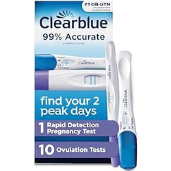 Clearblue Ovulation Complete Starter Kit, 10 Ovulation Tests and 1 Pregnancy Test