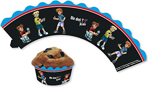 Die Drei ??? Cupcake Banderolen 12St. Die Drei ??? Cupcake Banderolen 12St.