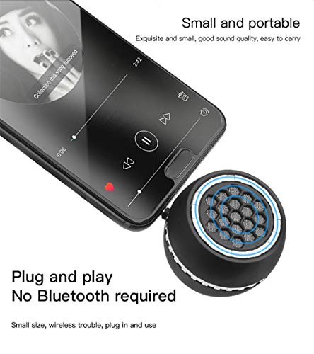 EAVO Mini Portable Speakers, 3W 36mm Microphone Speaker Line-in Speaker with 3.5mm Aux Audio Jack and Plug in Clear Bass Micro for Smart Phone, pad, Tablet, Laptop, Computer. - Thumbnail 3