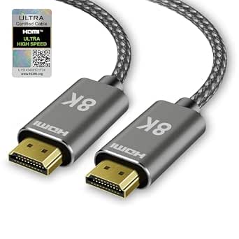 TagBreet 8K HDMI 2.1 Cable (10ft) - Certified Ultra High Speed 48Gbps