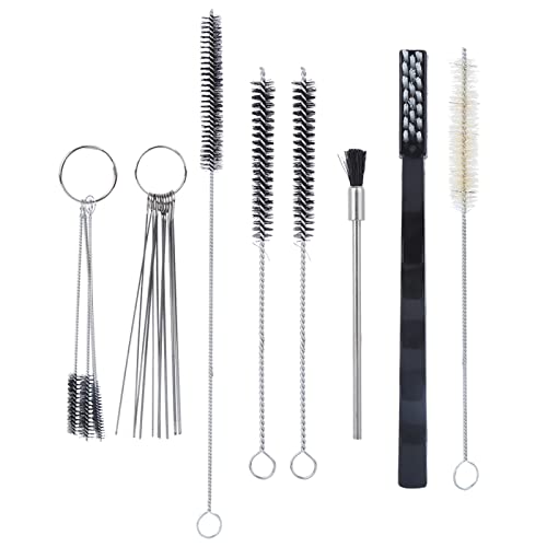 Watris Veiyi Airbrush Reinigungsset, 19 Stück Lackierpistolen Zubehör, Airbrush Reinigungswerkzeug Kit, Tragbare Airbrush-Düsen Teile Handwerkzeug Hardware-Zubehör für Sprühwerkzeuge