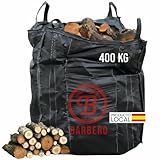 Leña Encina Big Bag 400kg Madera Dura Natural Alta Densidad Calor Intenso Combustión Lenta Ideal Chimenea Estufa Caldera Restaurantes Casas Rurales Bajo Humedad Entrega Volumen Fuego Constante