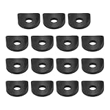 QUARKZMAN 30 Stück Kunststoff Rund Unterlegscheiben, 6mm x 19mm x 3mm Schwarz PE Konkave Unterlegscheibe Befestigungselement Hardware Maschine Befestiger für Rundrohrbefestigung