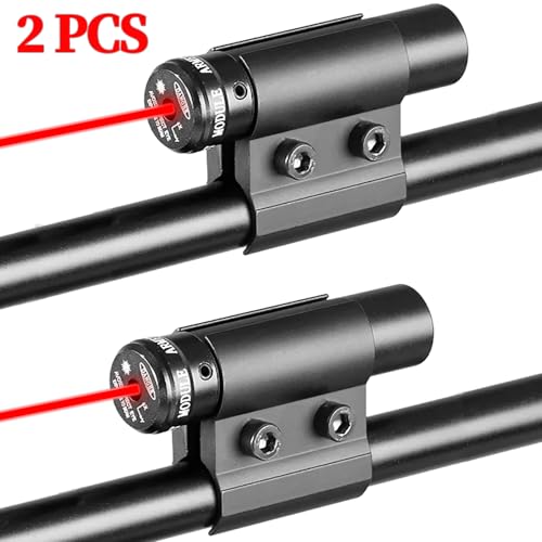 LECPECON Red Dot Laser Sights Compact Tactical Laser Sight Scope with Barrel Clamp Mount for Rifle Shot Gun 2PACK - Thumbnail 2