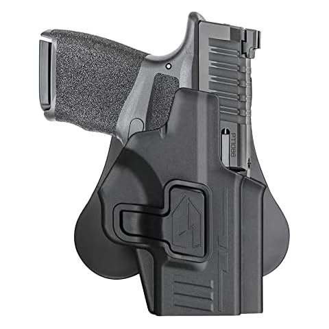 Hellcat 9mm Holster for Springfield Hellcat Micro-Compact(Not for Hellcat Pro), Hellcat with Optic, OWB Paddle Holster, Outside Waistband Gun Holster, Adjustable Cant Belt Holster - Right Handed Cover