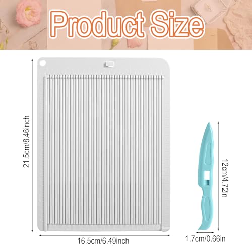 TIESOME 6.4\"x 8.5\" Craft Mini Scoring Board & Bone Folder Set, Score and Fold Tool Multi Purpose Scoring Board Scrapbooking Embossing Craft Tool for Card Making Envelope Paper Crafts Envelope Maker