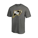 Venley Official NCAA VCU Rams Men's/Women's Boyfriend T-Shirt PPVCU07 - Dark Heather Grey, Medium