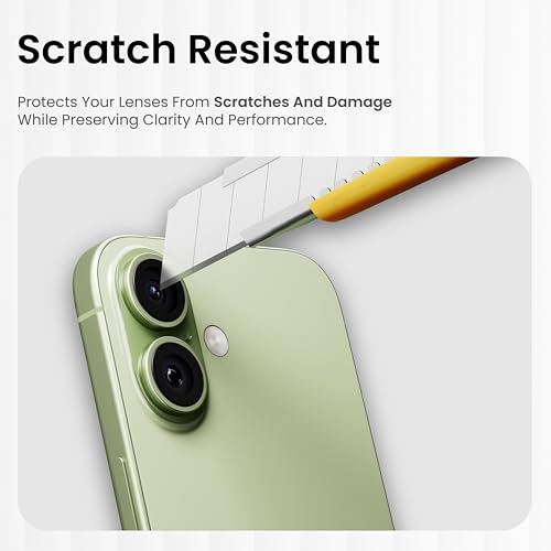 Image of CASEGEAR Clear Pro Camera Lens Protector Compatible With iPhone 17 | HD Clarity | Scratch Resistant | Complete Coverage | Easy Installation | Sage