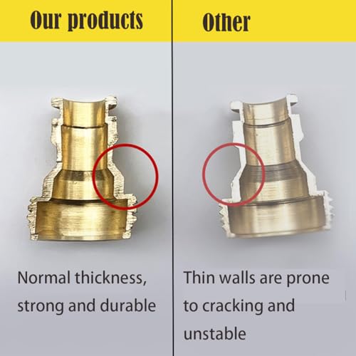 Uni-Fine 4 Pieces 3/4 Inch Universal Faucet Connectors, Brass Male Faucet Connector, Faucet Adaptor, Household Connector - Image 2