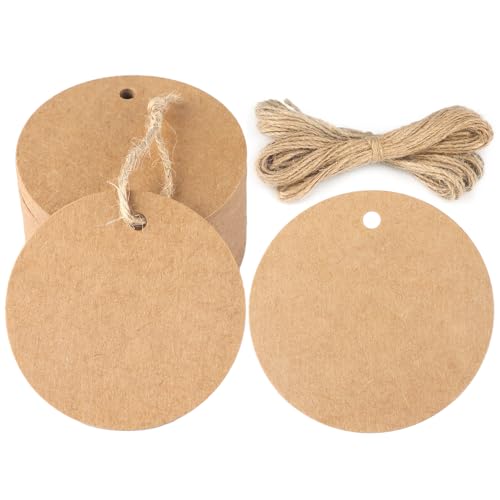 jijAcraft Blank Gift Tags with String (100Pcs)