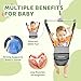 Hapbabe Baby Door Jumper with Adjustable Strap and Seat, Baby Doorway Jumper with Walking Harness Function, Ideal Gift for Infant, Grey