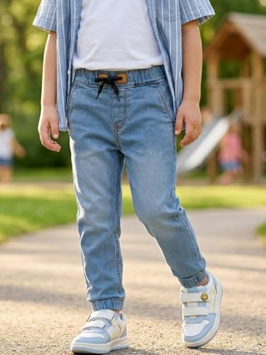 Image of Urbano Juniors Boy's Slim Fit Mid Rise Stretchable Jogger Jeans