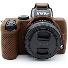 Z50 Case, BolinUS Fullbody Ultra-thin Lightweight Rubber Soft Silicone Housing Case Bag Cover for Nikon Z50 Coffee