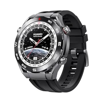 SmartWatch, HUAWEI WATCH Ultimate, Material de Metal líquido, Esportes em Nível Profissional, Mapa de Campos de Golfe, Mapas de Contorno Offline com Relevo Visível, Compatível com iOS e Android, Preto