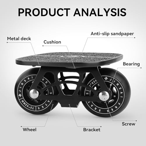 Free Skates Placa de patins de estrada portátil, com deck de liga de alumínio antiderrapante, skate