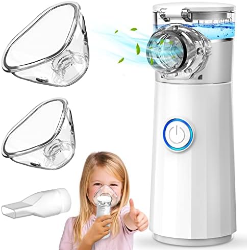 Portable Nebulizer, Quiet Handheld Nebulizer for Travel or Daily Use Nebulizer Machine for Adults and Kids with 1 Set Accessory Personal Steam Inhaler Atomizer for Breathing Problems