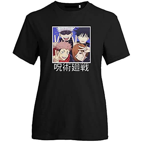 Uspeedy Jujutsu Kaisen Tshirt Women Japanese Anime Prints Sukuna Itadori Megumi Nobara Graphics Casual Cotton Shirt(m Black) Uspeedy Jujutsu Kaisen Tshirt Women Japanese Anime Prints Sukuna Itadori Megumi Nobara Graphics Casual Cotton Shirt(m Black)