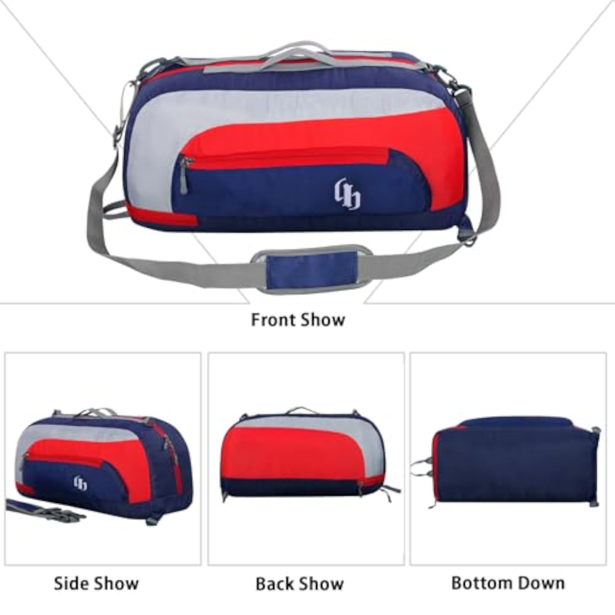 31L Water Resistant Duffel Gym Bag for Men & Women