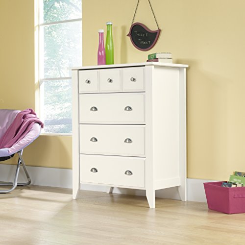 Sauder Shoal Creek 4-Drawer Dresser, Soft White Finish #TOP1