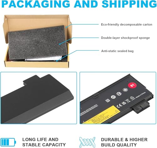 Image of 01AV423 01AV452 Laptop Battery Replacement for Lenovo ThinkPad T570 T580 T470 T480 P51S P52S TP25 A475 A485 01AV422 01AV424 01AV490 4X50M08810 SB10K97579 SB10K97580 SB10K97597 SB10K97581 (01AV424)