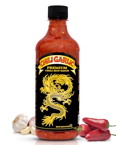 Underwood Ranches Limited Edition Dragon Chili Garlic Sauce - Hot Sauce for Eggs, Pizza, Mexican Dishes, and More - Holiday Gift for Christmas 18 oz - 1 Pack