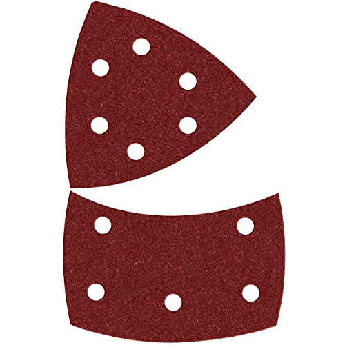 KSP-Tec│60 Stück Schleifpapier Dreieckschleifer + 12 Schleifstreifen│Delta-Schleifdreiecke│105 x 152mm│Klett Schleifpads Multischleifer (105 x 152mm)