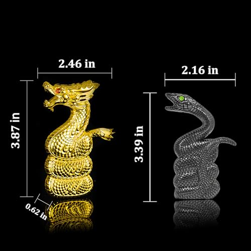 Encendedor antorcha con diseño serpiente oro miniatura 6