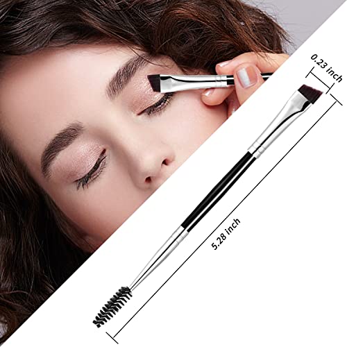 Eyebrow Brush, Elesda Angled Eyebrow Brush And Comb Brow Brushes For Eyebrows Double-Ended Ultra Thin Multi Function Eye Brow Brush For Eye Makeup #TOP3