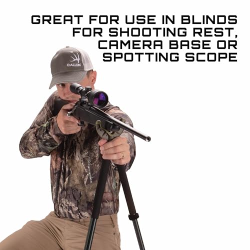 Allen Company Axial Shooting Stick - Adjustable Tripod/Bipod/Monopod 61 inch by Allen with Quick-Snap & Rubber Grip Cradle, Black