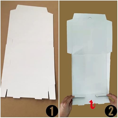 14" Premium White Corrugated Pizza Boxes Take Out Containers, Diy Decoration For Gift Box By Sai (10 Pack) (14" Length X 14" Width X 1.8" Depth) #TOP5