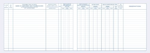 Elve Registre de police métaux précieux ventes été achats 21 x 30 cm 200 pages Gris – vue 2
