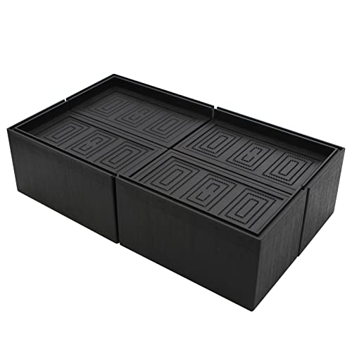 Oversized Bed Risers, 3 Inch Furniture Risers Lift- Recentgle, Heavy Duty, 4 Pack, Up to 11000 lbs - Bed Raising Blocks, Safe, Sturdy Bed Lifts for College Dorm Rooms, Couches, Tables, Desks by MYMULIKE - Image 7