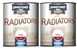 Johnstone’s Speciality Radiator Gloss Paint – Brilliant White, 250ml | Heat Resistant, Durable High-Sheen Finish for Metal Radiators & Pipes (2 PCS)
