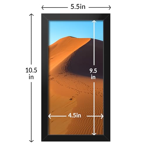 LaVie Home 5x10 Picture Frame for Wall Display, 5x10 Black Picture Frame with HD Plexiglas, 5 x 10 Photo Frame 1 Pack, Display Frame for Vertical or Horizontal, Classic Collection