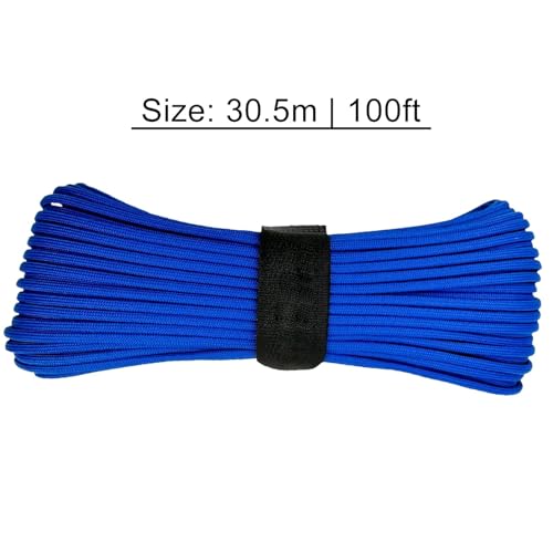 Corda de resistente, de pára-quedas | Corda de nylon longa e forte de 100 pés,Corda de barraca de eq