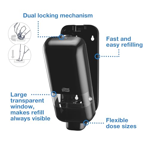 Tork Soap and Sanitizer Dispenser Black S4, 581508 by Tork - Used condition - Image 2