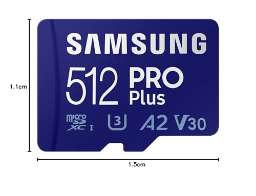 Samsung 512GB PRO Plus MicroSDXC 120MB/s +Adapter