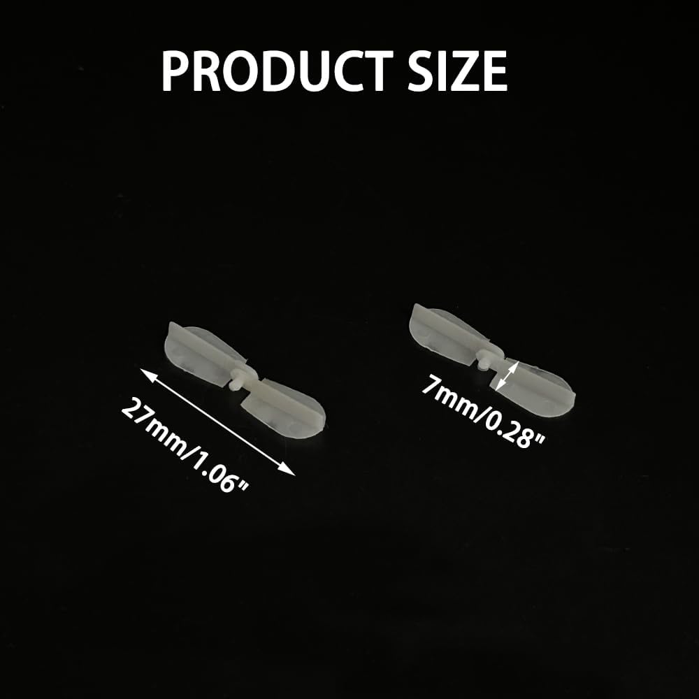 6PCS RC Airplane Hatch Door Canopy Hinge Hatch Hinges Connector for RC Plane Helicopter Aircraft DIY Model Plane Fix Wing Parts (27x7mm White)