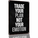 Trade Your Plan Not Your Emotion Aluminum Metal Sign 8 x 12 Inch