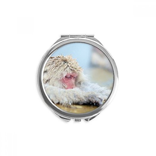 Miroir de poche singe compact pour corriger le maquillage en public