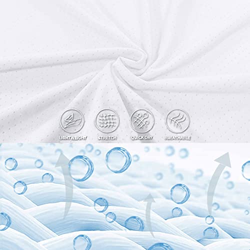 Moheen Men's Short Sleeve Golf Polo Shirts Moisture Wicking Performance Athletic Polo Shirt,White,2Xl #TOP5