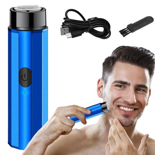 Afeitadora eléctrica portátil – Maquinillas de afeitar para hombre, maquinillas de afeitar eléctricas de viaje | Afeitadoras de tamaño de viaje recargables por USB, recortadora de pelo portátil de