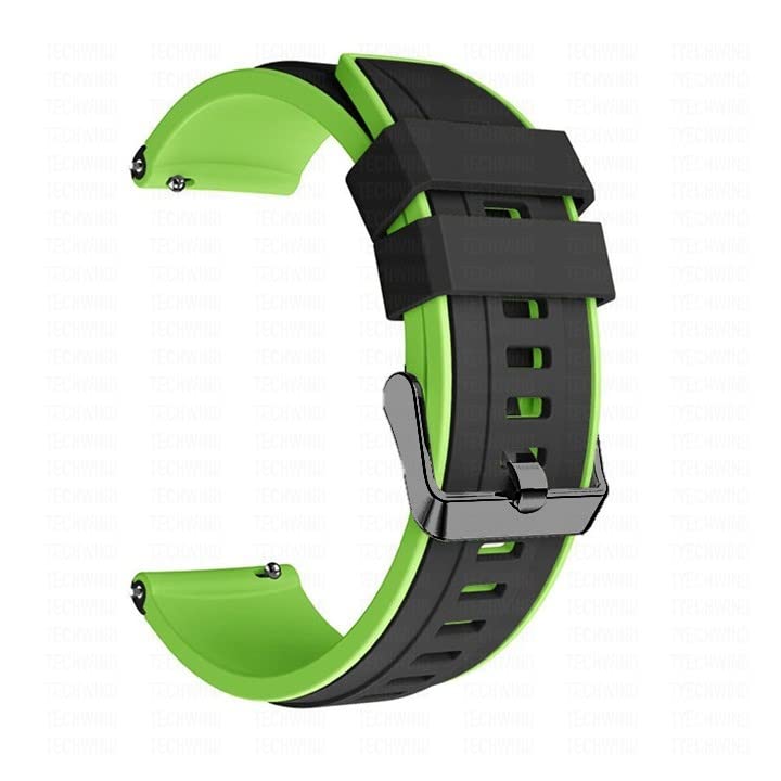 20MM Sports Watch Band Compatible With BOAT MERCURY/WAVE PRO 47MM (GREEN LINE BLACK) (B0BJBYH55Y) Amazon Price History, Amazon Price Tracker