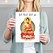 DREAM BIG PRINTABLES Let That Sh-it Go Art Print - Unframed - 8x10 | Buddha Wall Art - Inspirational Decor - Yoga Artwork - Funny Positive Self Talk Art Print - Motivational Wall Decor
