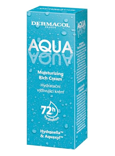 Dermacol Aqua Aqua Crema Hidratante - Crema Rica en Hidratación para una Piel Suave y Radiante, Ideal para Uso Diario.