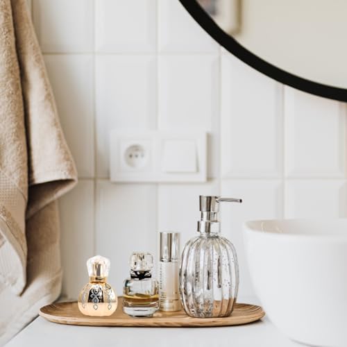 Housoutil Refillable Atomizer Spray Bottles, 50ml Vintage Fine Spray Glass Empty Perfume Bottles, Gold, Random Pattern 5