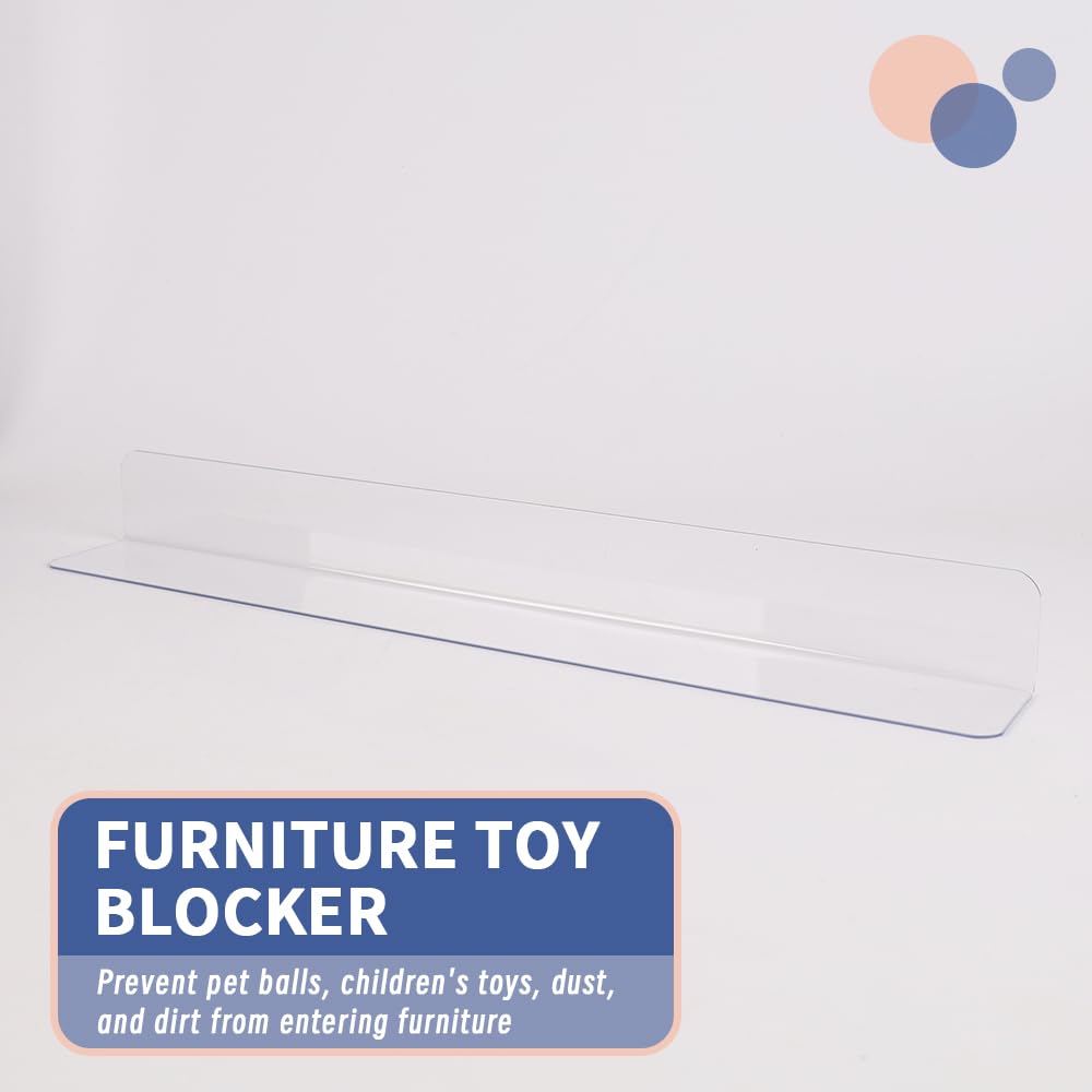 WEIHAOSKY Under The Couch Blocker Clear Toy Blockers for Furniture - Stop Things from Going Under Couch Sofa Bed and Other Furniture (8Pcs-15.74